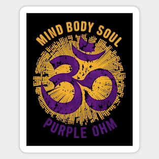 Purple Ohm Mind Body Soul Magnet